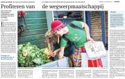 Artikel in Parool: Profiteren van de wegwerpmaatschappij